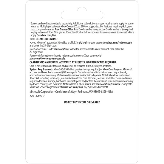 digital xbox gift card