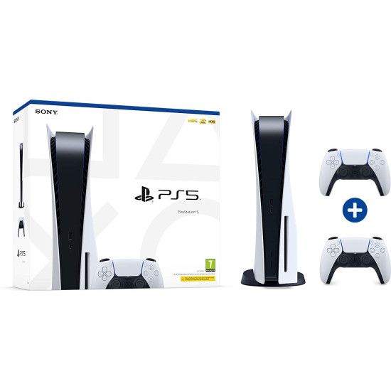 Sony PlayStation 5 - Console Physical CD Edition - 2 Controller Bundle Sony PlayStation 5 - Console Physical CD Edition - 2 Controller Bundle